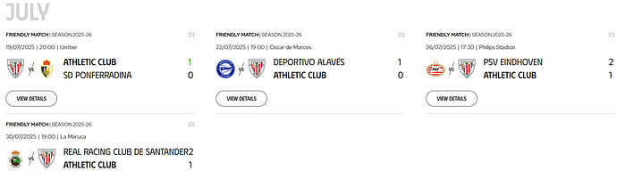 Athletic Club - 2024-25 Friendlies